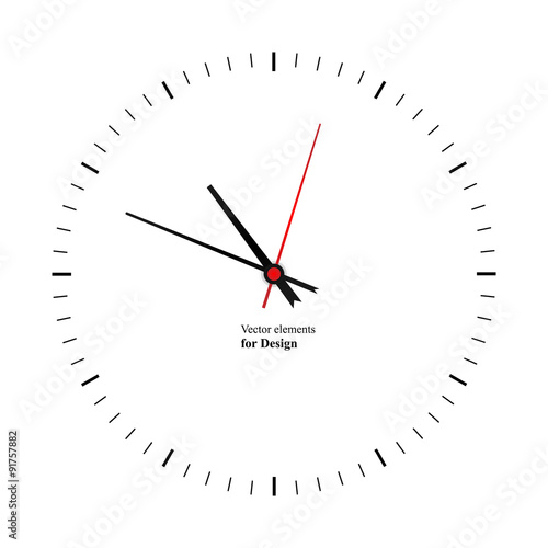 Clock image on white background