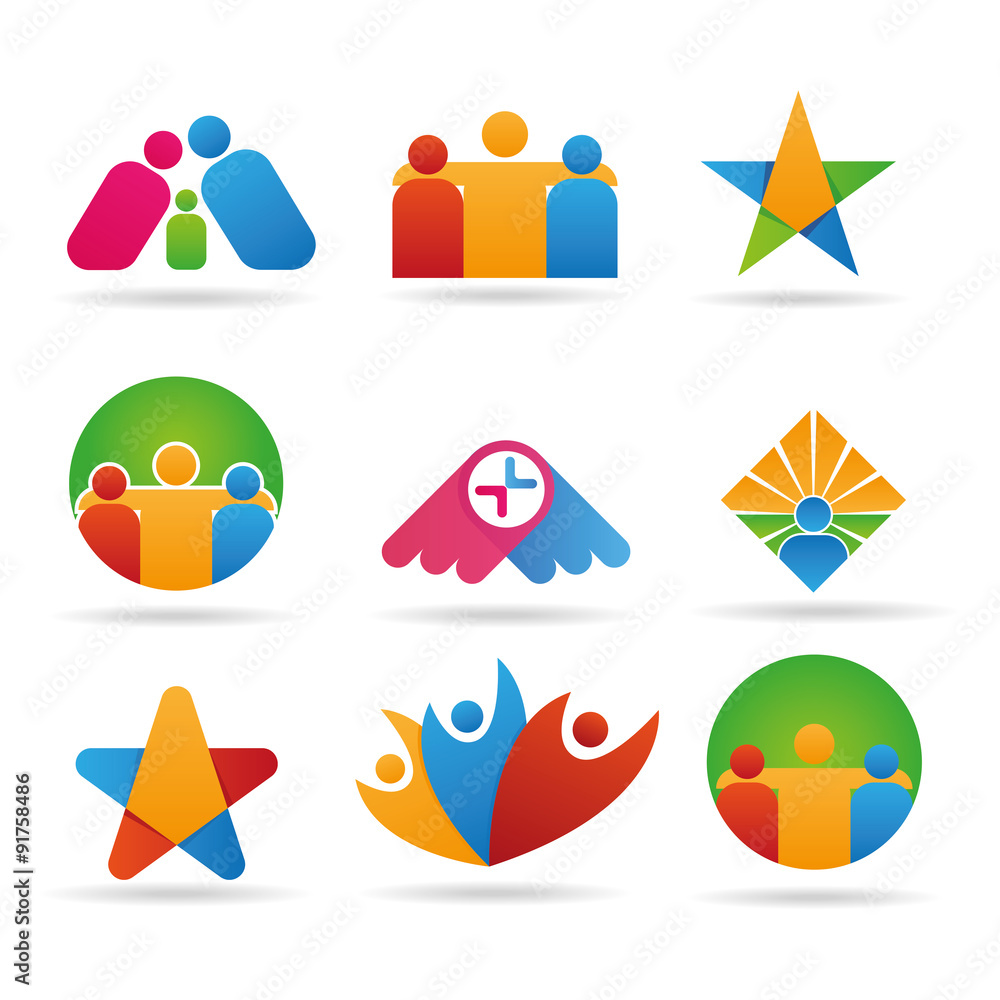 Fototapeta premium Set of web logo