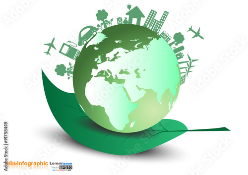 Abstract ecology connection concept background