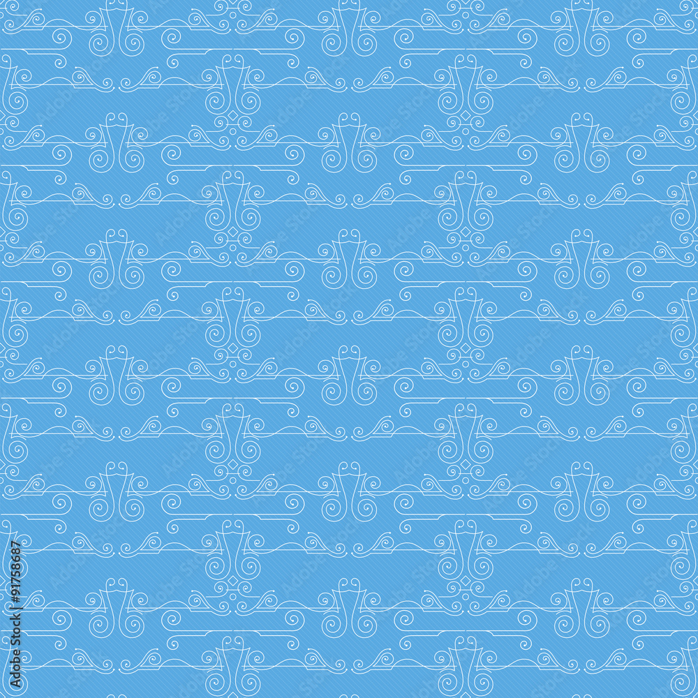 Fototapeta premium Vector seamless pattern of elegant flourishes