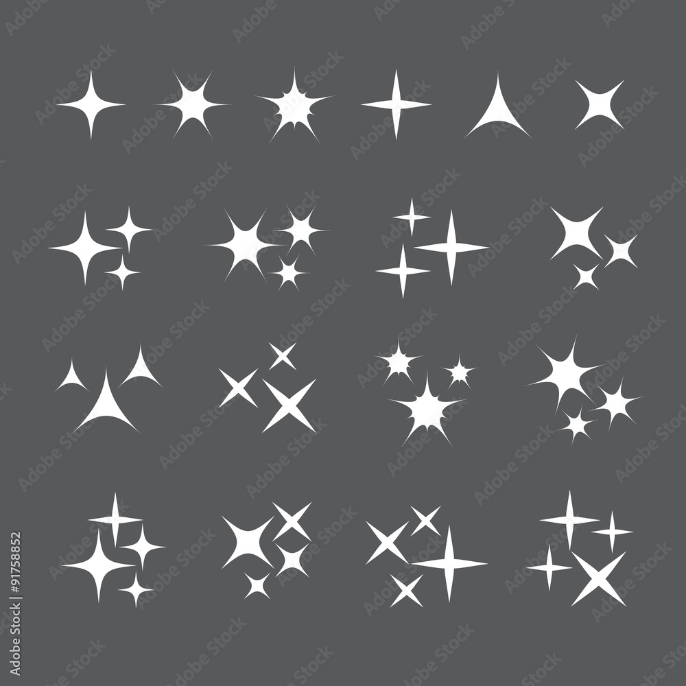 vector sparkles black symbols vector sparkles black symbols