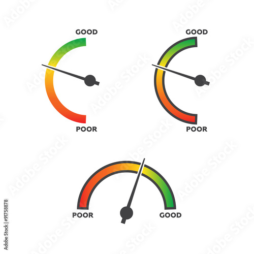 Vertical meters vector template