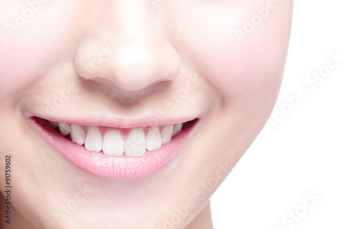 young woman health teeth