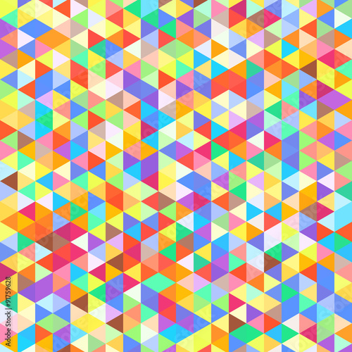 Vector background of different color triangles