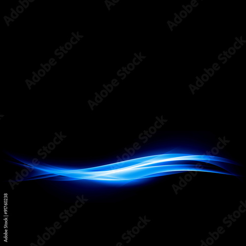 Blue dynamic modern abstract swoosh wave