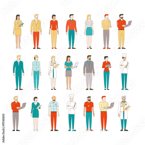 Thin line characters