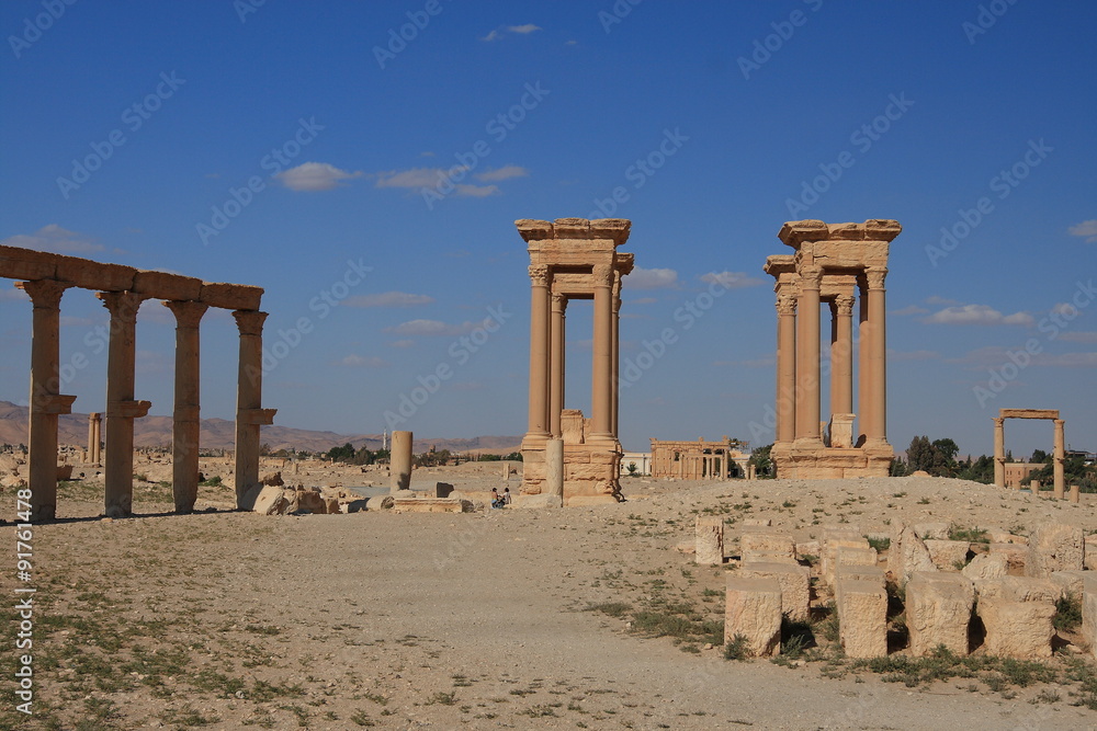 The Tetrapylon in Palmyra, Syria