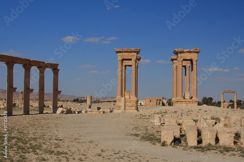 The Tetrapylon in Palmyra, Syria