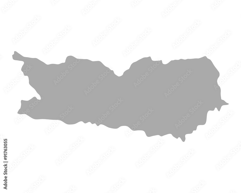 Fototapeta premium Karte von Kärnten