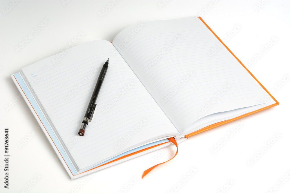 Open a blank white notebook Open a blank white notebook