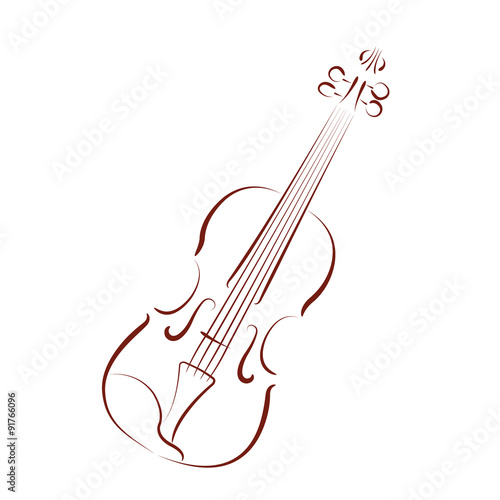 Sketched violin.
