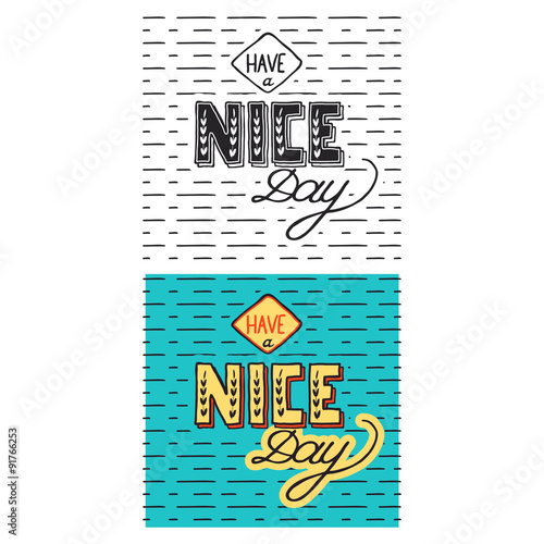 modern hand drawn print with text in two variants