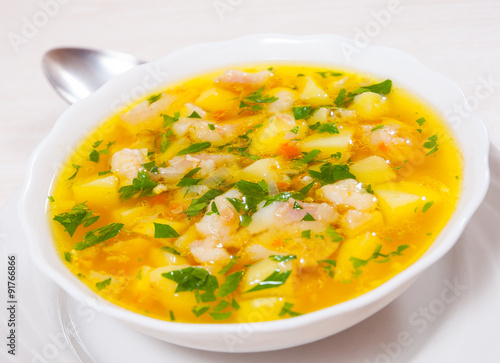 Fish soup with vegetables