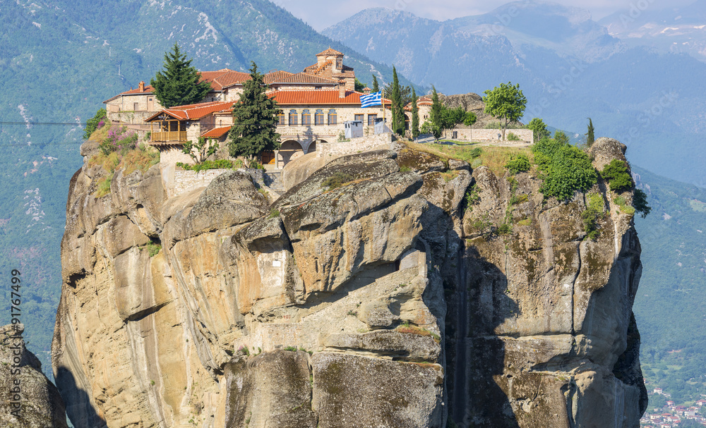 Holy Trinity Monastery (Agia Trias) at the complex of Meteora monasteries in Greece
