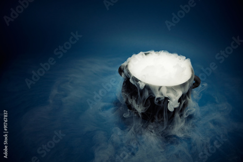 Cauldron: Spooky Halloween Cauldron with Smoke