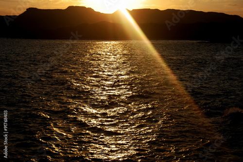 Sunset at Ras Madaraka Beach, Arabian Sea photo