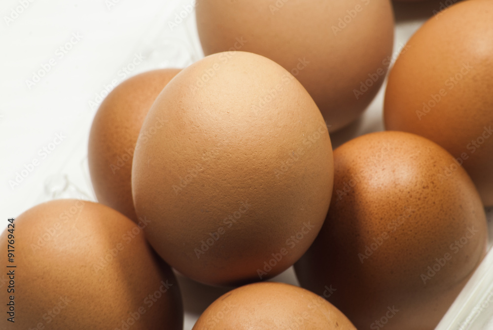 eggs in the package on white background eggs in the package on white background