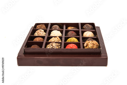 Boxes of chocolates truffles