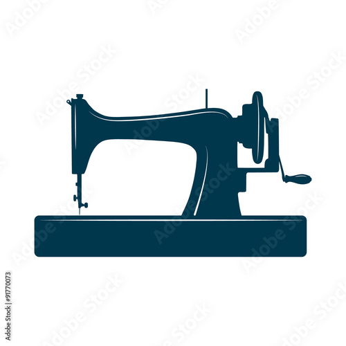 Isolated sewing machine.