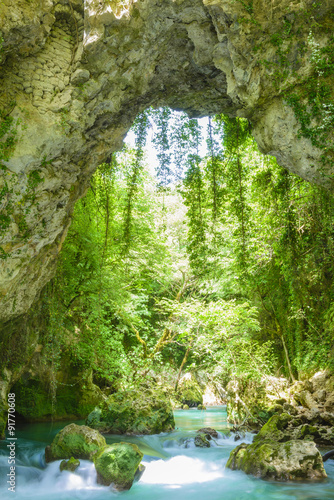 Theogefiro (God's bridge) in Lithino, Greece photo