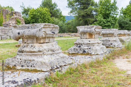 Ruins of the ancient city of Olympia, Greece
