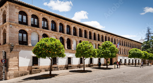 Orange trees outside City Hall Duchess of Parcent Square Ronda.