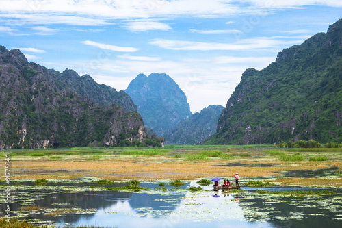 Van Long, Ninh Binh - Famous eco tourim in Vietnam. © cristaltran