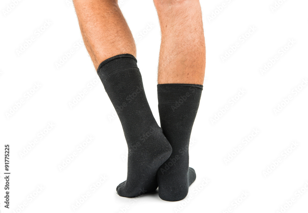 Legs from a businessman without his pants. Legs from a businessman without his pants.