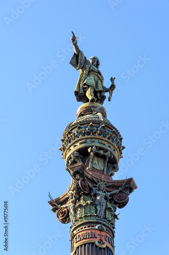 Christopher Columbus statue in Barcelona, Spain.