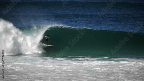 Hawaiian big wave surfing.