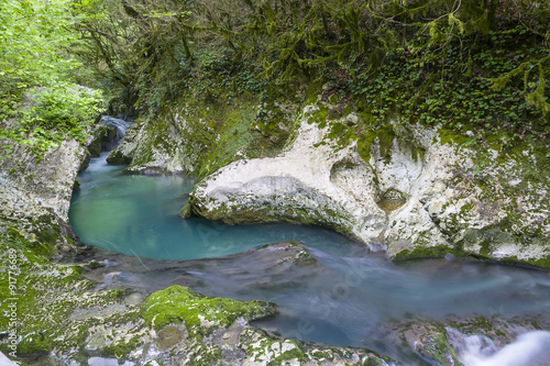 waterfall in the gorge Chernigovka photo