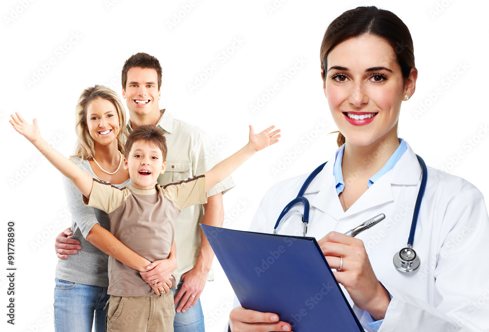 Medical family doctor and patients. Medical family doctor and patients.