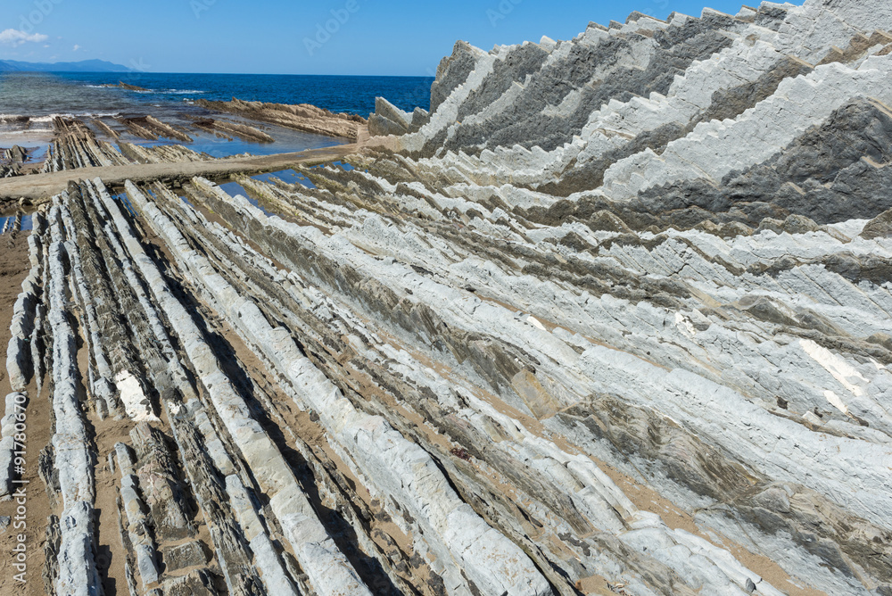 Fototapeta premium Flysch de Zumaia, Gipuzkoa, País Vasco (España)