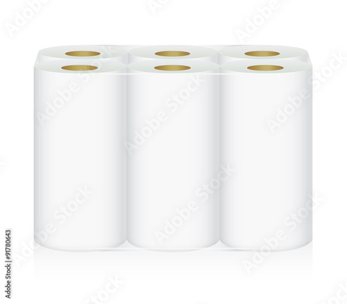 White Tissue Paper includes 6 roll in pack blank label and no text for mock up packaging