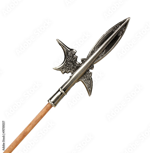 halberd on a white background photo