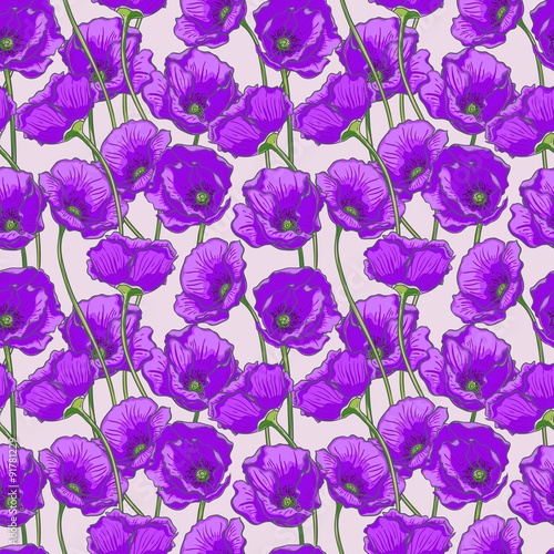 Fototapeta Naklejka Na Ścianę i Meble -  Sansa Floral Seamless Pattern