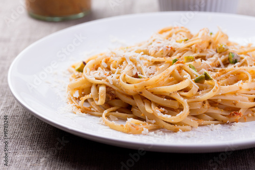 pasta with pesto sauce