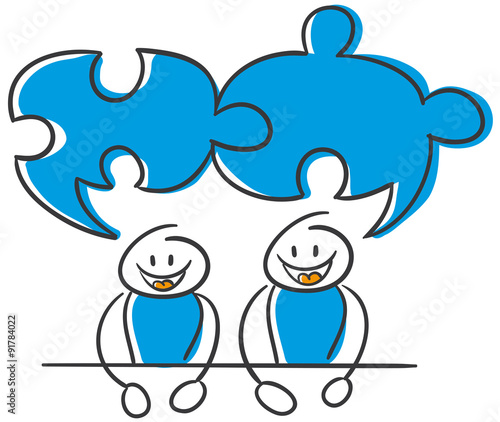 Stick Figure Series Blue