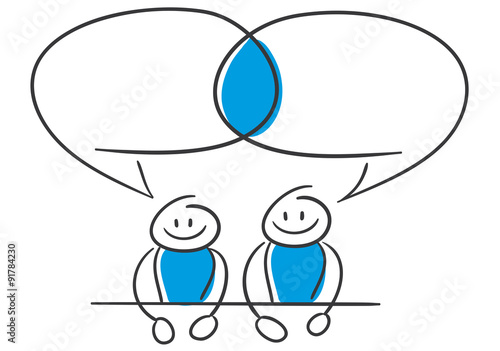 Stick Figure Series Blue
