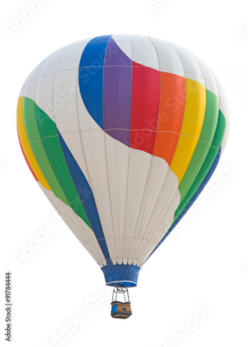 Hot air balloon isolated on white background