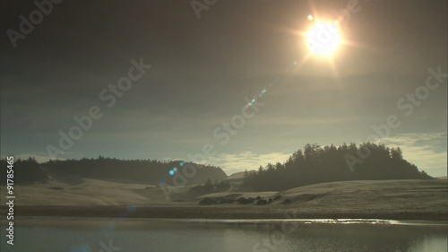 Oregon dunes wide sunshot photo