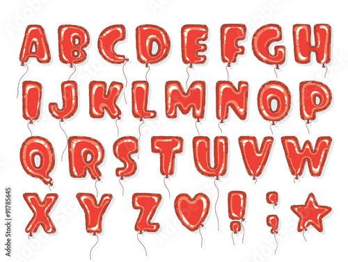 Balloons abc red