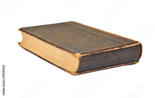 Dirty antique book, isolated on white background © Unkas Photo