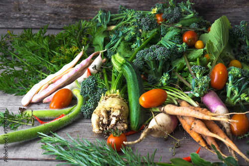 Homemade healthy fresh vegetables