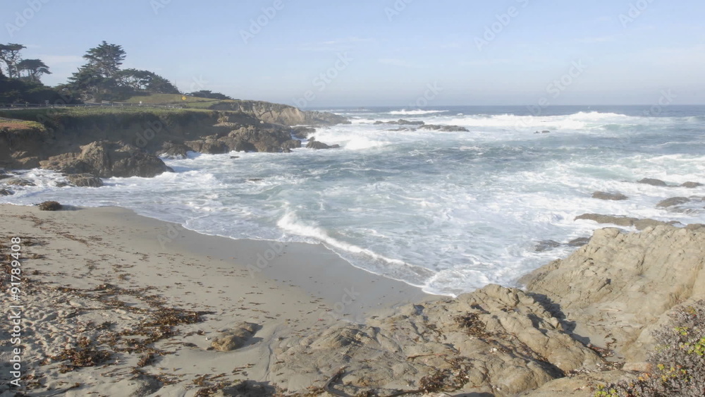 Time lapse of waves breaking at Cypress Point on 17-mile drive in Carmel, California. Time lapse of waves breaking at Cypress Point on 17-mile drive in Carmel, California.
