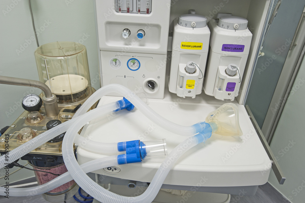 Closeup of hospital ventilator machine Closeup of hospital ventilator machine