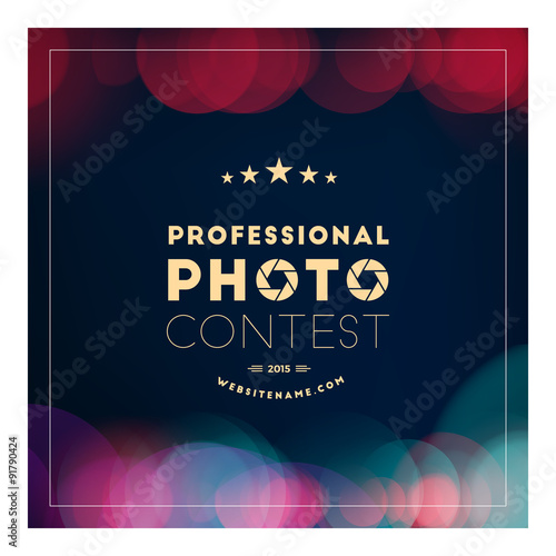 Vector Photography Logo Design Template. Retro Badge or Label.  Photo Contest
