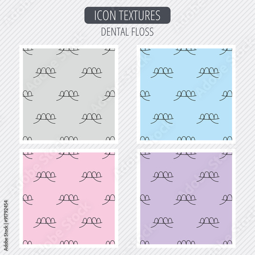 Dental floss icon. Teeth cleaning sign.