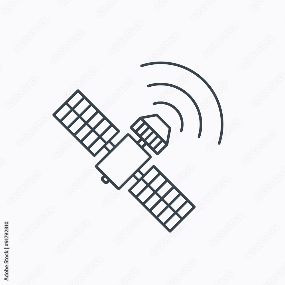 GPS icon. Satellite navigation sign. GPS icon. Satellite navigation sign.