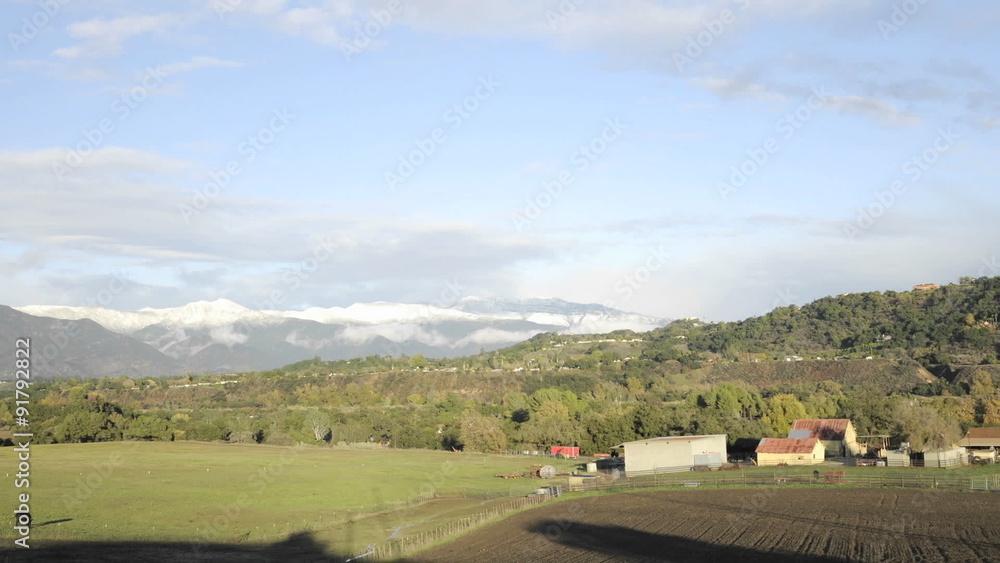 Time lapse motion of a snowstorm clearing over the Santa Ynez Mountains from Oak View, California. Time lapse motion of a snowstorm clearing over the Santa Ynez Mountains from Oak View, California.